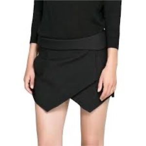 Zara Black Asymmetrical Skort Sz M
